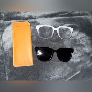 New The Murphy Pair Eyewear Toppers Black Sun and Ombré with Top case